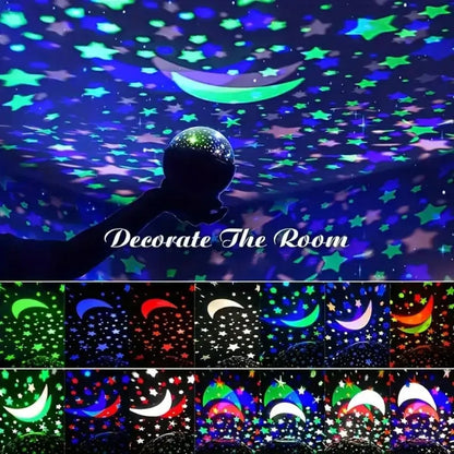 Star Master Rotating Night Light – LED Starry Sky & Moon Projector for Kids' Bedrooms - Zaporia Store